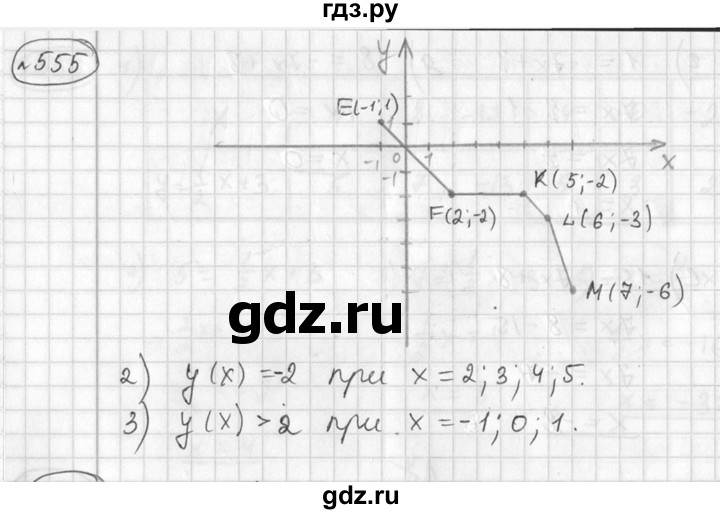 ГДЗ по алгебре 7 класс  Алимов   номер - 555, Решебник №1