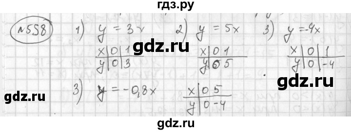ГДЗ по алгебре 7 класс  Алимов   номер - 558, Решебник №1