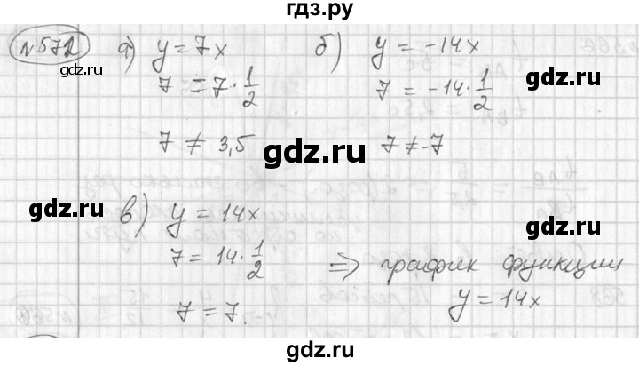 ГДЗ по алгебре 7 класс  Алимов   номер - 572, Решебник №1