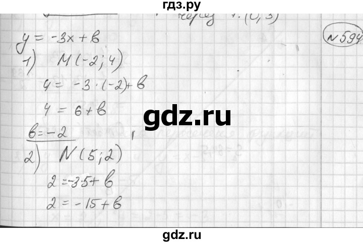ГДЗ по алгебре 7 класс  Алимов   номер - 594, Решебник №1
