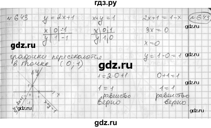 ГДЗ по алгебре 7 класс  Алимов   номер - 643, Решебник №1