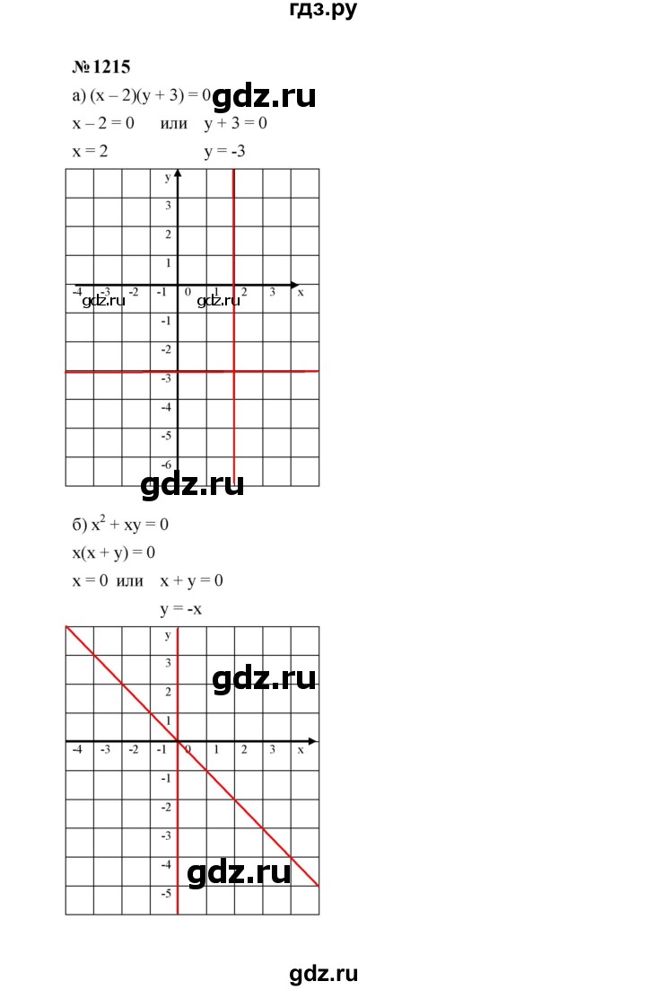 ГДЗ по алгебре 7 класс  Макарычев   задание - 1215, Решебник к учебнику 2024
