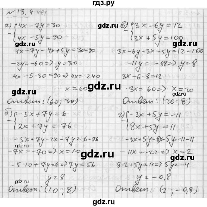 ГДЗ по алгебре 7 класс  Мордкович Учебник, Задачник Базовый уровень §13 - 13.4, Решебник №2 к задачнику 2015