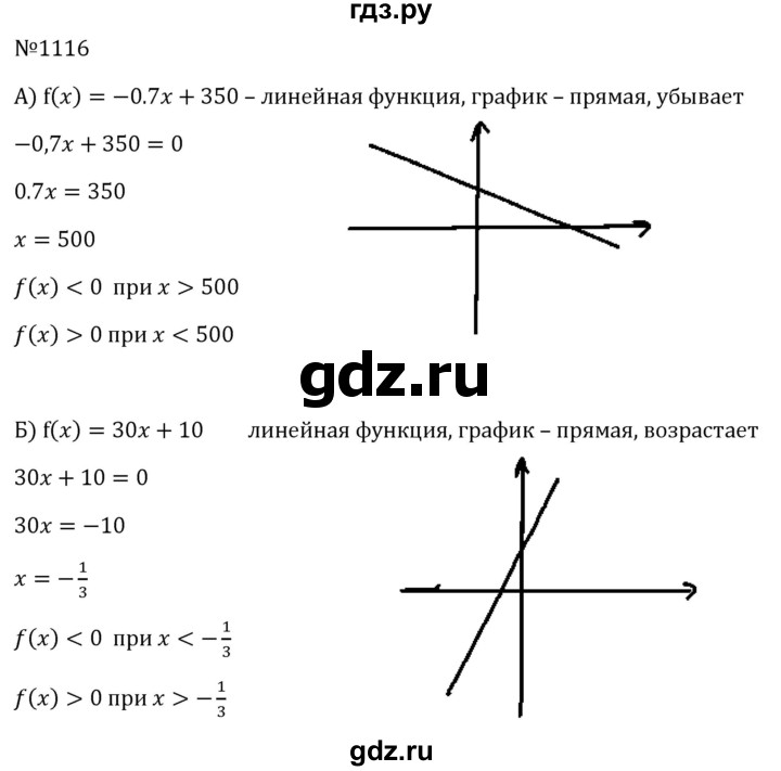 ГДЗ по алгебре 8 класс  Макарычев   задание - 1116, Решебник к учебнику 2023