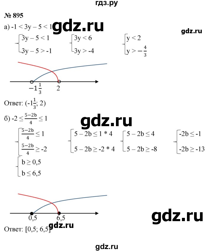 ГДЗ по алгебре 8 класс  Макарычев   задание - 895, Решебник к учебнику 2022