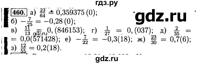 ГДЗ по алгебре 8 класс  Макарычев   задание - 460, Решебник к учебнику 2015
