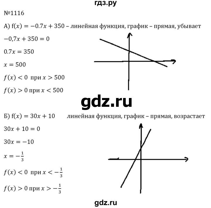 ГДЗ по алгебре 8 класс  Макарычев   задание - 1116, Решебник к учебнику 2024
