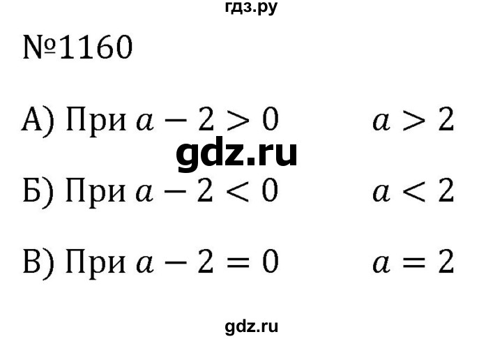 ГДЗ по алгебре 8 класс  Макарычев   задание - 1160, Решебник к учебнику 2024