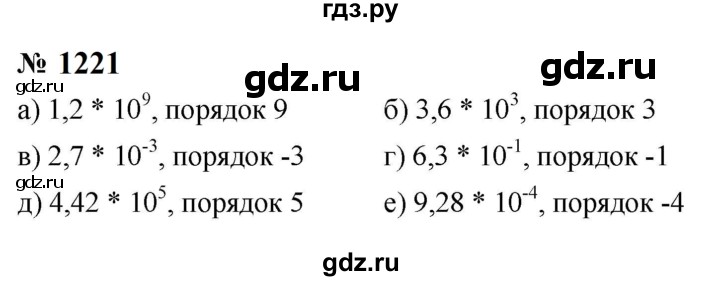 ГДЗ по алгебре 8 класс  Макарычев   задание - 1221, Решебник к учебнику 2024