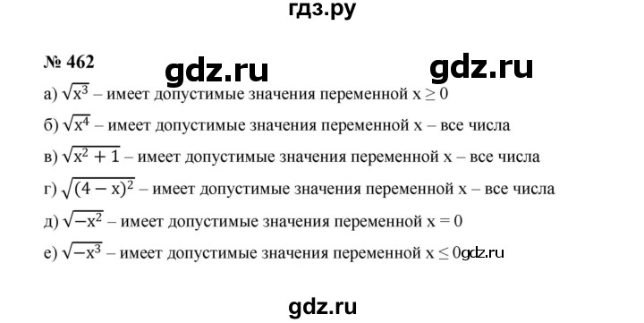 ГДЗ по алгебре 8 класс  Макарычев   задание - 462, Решебник к учебнику 2024