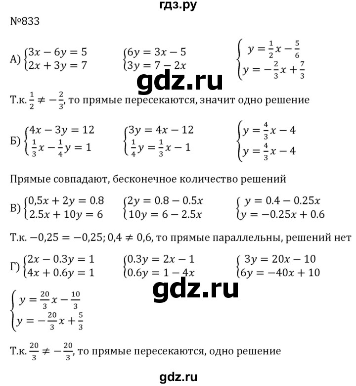 ГДЗ по алгебре 8 класс  Макарычев   задание - 833, Решебник к учебнику 2024