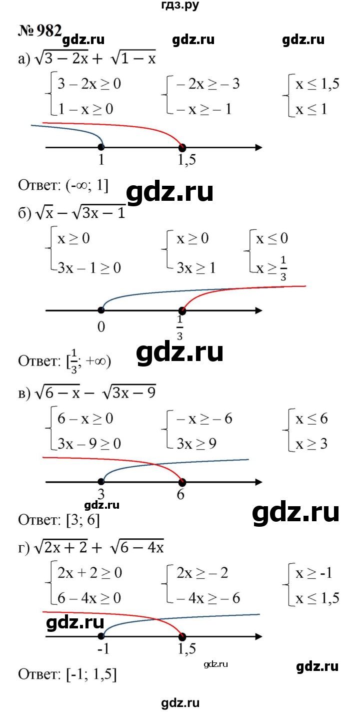 ГДЗ по алгебре 8 класс  Макарычев   задание - 982, Решебник к учебнику 2024