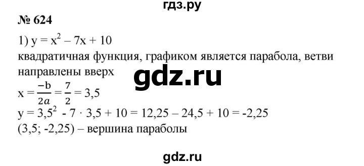 ГДЗ по алгебре 8 класс  Алимов   номер - 624, Решебник №2