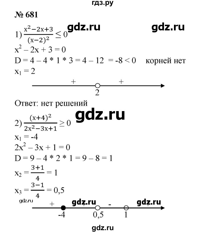 ГДЗ по алгебре 8 класс  Алимов   номер - 681, Решебник №2