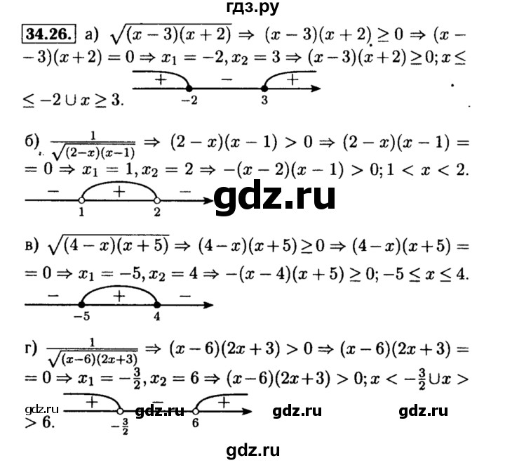 ГДЗ по алгебре 8 класс Мордкович Учебник, Задачник Базовый уровень §34 - 34.26, Решебник №2 к задачнику 2015