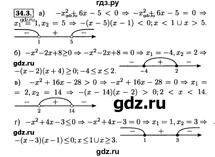 ГДЗ по алгебре 8 класс Мордкович Учебник, Задачник Базовый уровень §34 - 34.3, Решебник №2 к задачнику 2015