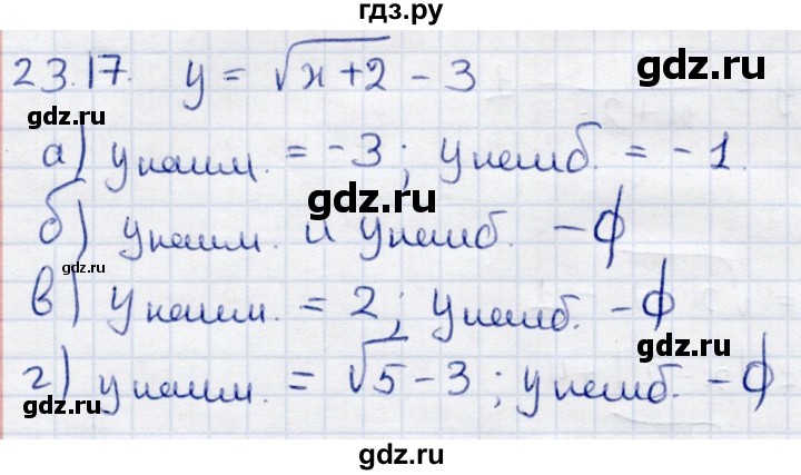 ГДЗ по алгебре 8 класс Мордкович Учебник, Задачник Базовый уровень §23 - 23.17, Решебник к задачнику 2017