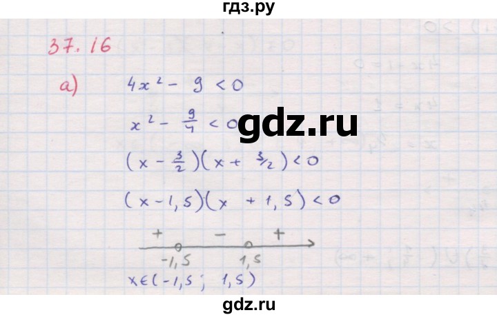 ГДЗ по алгебре 8 класс Мордкович Учебник, Задачник Базовый уровень §37 - 37.16, Решебник к задачнику 2017