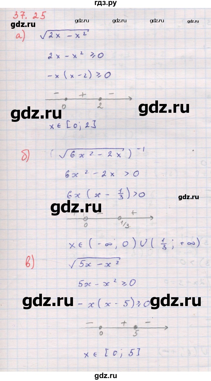 ГДЗ по алгебре 8 класс Мордкович Учебник, Задачник Базовый уровень §37 - 37.25, Решебник к задачнику 2017