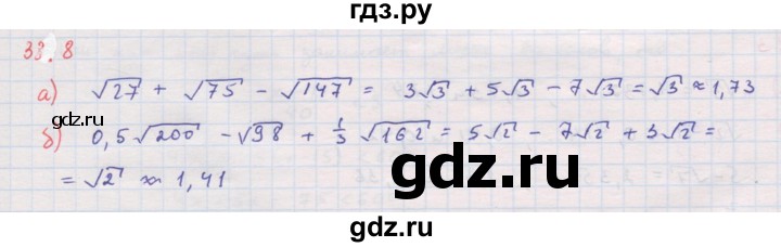 ГДЗ по алгебре 8 класс Мордкович Учебник, Задачник Базовый уровень §38 - 38.8, Решебник к задачнику 2017