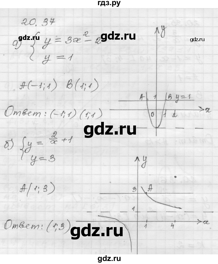 ГДЗ по алгебре 8 класс Мордкович Учебник, Задачник Базовый уровень §20 - 20.37, Решебник №1 к задачнику 2015