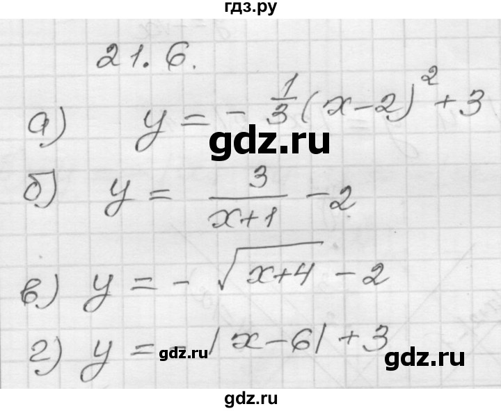 ГДЗ по алгебре 8 класс Мордкович Учебник, Задачник Базовый уровень §21 - 21.6, Решебник №1 к задачнику 2015