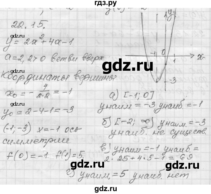 ГДЗ по алгебре 8 класс Мордкович Учебник, Задачник Базовый уровень §22 - 22.15, Решебник №1 к задачнику 2015