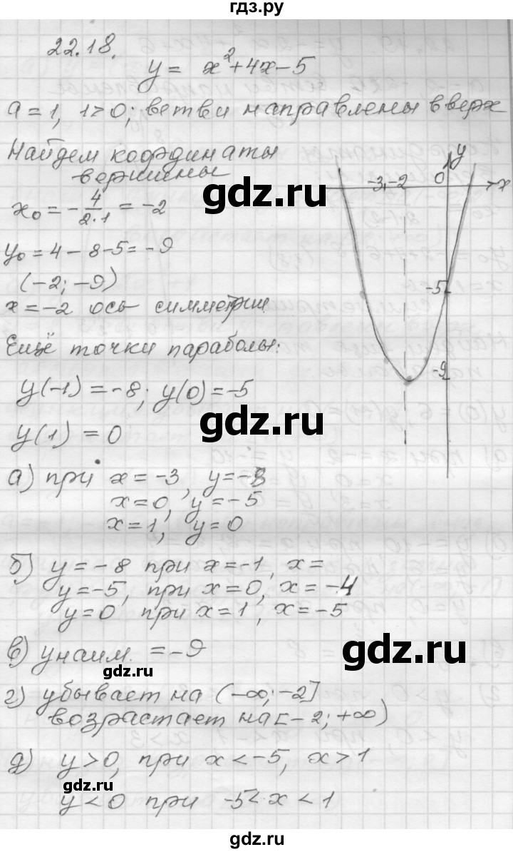 ГДЗ по алгебре 8 класс Мордкович Учебник, Задачник Базовый уровень §22 - 22.18, Решебник №1 к задачнику 2015