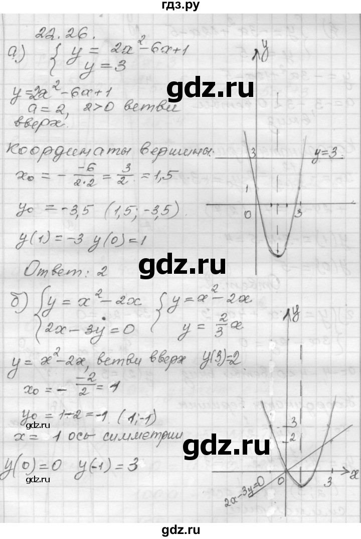 ГДЗ по алгебре 8 класс Мордкович Учебник, Задачник Базовый уровень §22 - 22.26, Решебник №1 к задачнику 2015