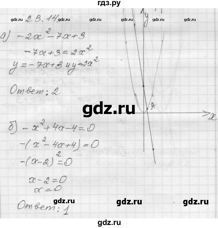 ГДЗ по алгебре 8 класс Мордкович Учебник, Задачник Базовый уровень §23 - 23.14, Решебник №1 к задачнику 2015