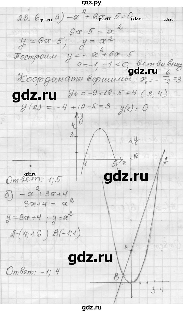 ГДЗ по алгебре 8 класс Мордкович Учебник, Задачник Базовый уровень §23 - 23.6, Решебник №1 к задачнику 2015