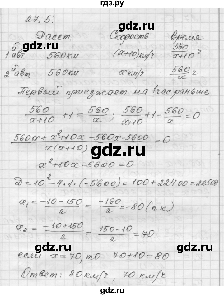 ГДЗ по алгебре 8 класс Мордкович Учебник, Задачник Базовый уровень §27 - 27.5, Решебник №1 к задачнику 2015