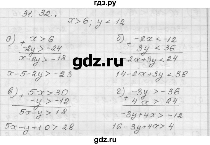 ГДЗ по алгебре 8 класс Мордкович Учебник, Задачник Базовый уровень §31 - 31.32, Решебник №1 к задачнику 2015