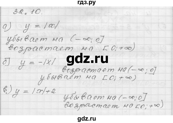 ГДЗ по алгебре 8 класс Мордкович Учебник, Задачник Базовый уровень §32 - 32.10, Решебник №1 к задачнику 2015