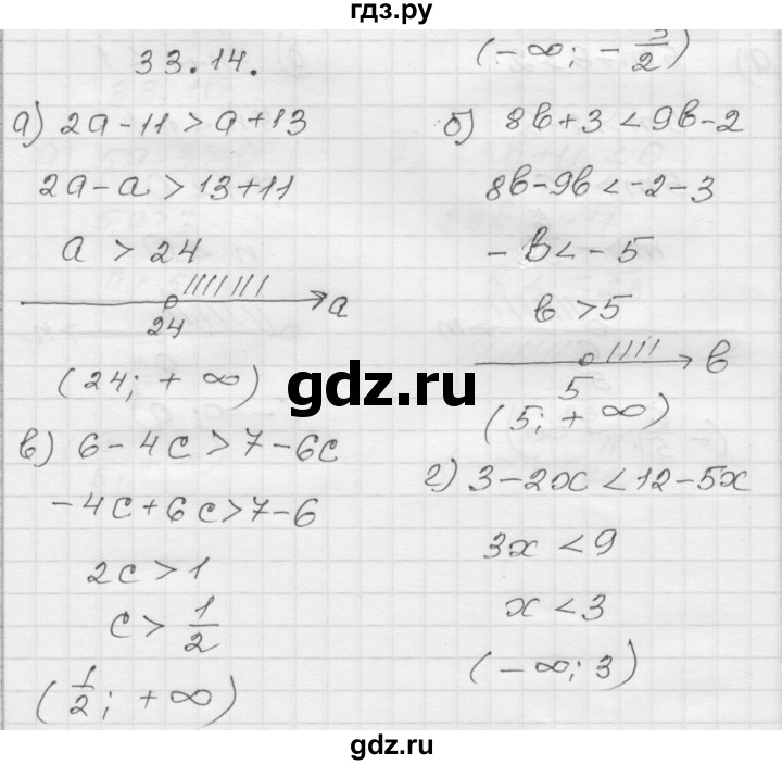 ГДЗ по алгебре 8 класс Мордкович Учебник, Задачник Базовый уровень §33 - 33.14, Решебник №1 к задачнику 2015