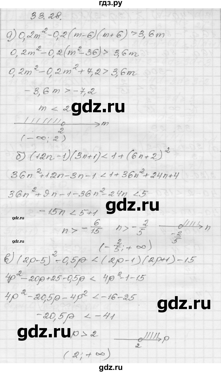 ГДЗ по алгебре 8 класс Мордкович Учебник, Задачник Базовый уровень §33 - 33.28, Решебник №1 к задачнику 2015