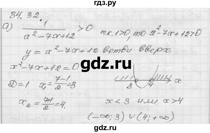 ГДЗ по алгебре 8 класс Мордкович Учебник, Задачник Базовый уровень §34 - 34.32, Решебник №1 к задачнику 2015