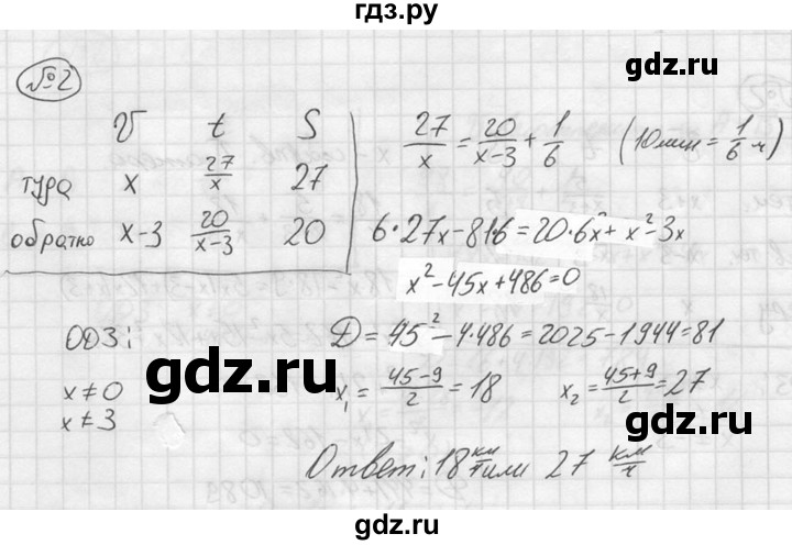 ГДЗ по алгебре 8 класс Жохов дидактические материалы  контрольная работа / №6 / Вариант 1 - 2, решебник №2