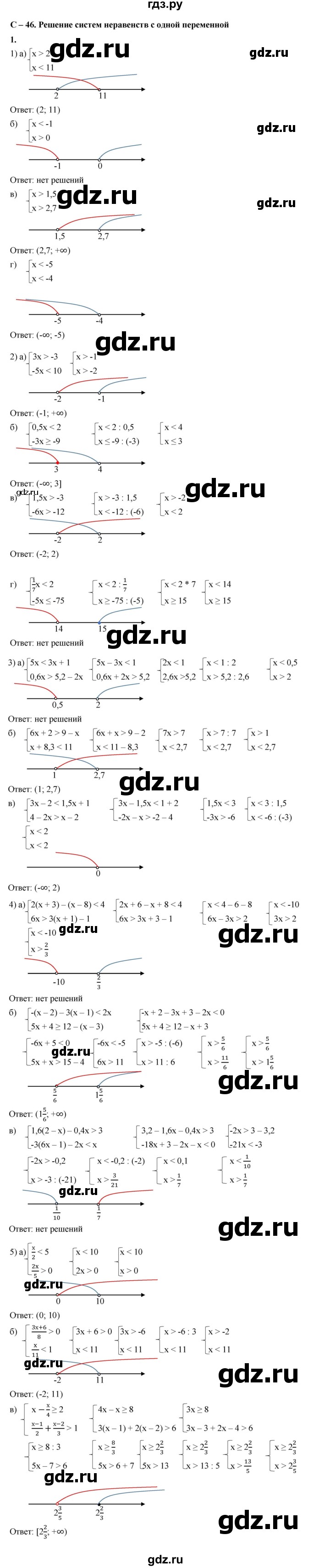 ГДЗ по алгебре 8 класс Жохов дидактические материалы (Макарычев) Базовый уровень самостоятельные работы / вариант 1 / С-46 - 1, Решебник 2025