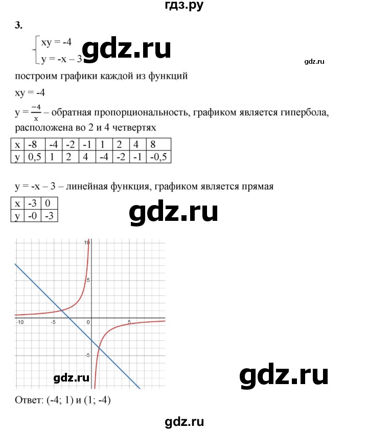 ГДЗ по алгебре 8 класс Жохов дидактические материалы (Макарычев) Базовый уровень контрольные работы / К-7 / вариант 3 - 3, Решебник 2025