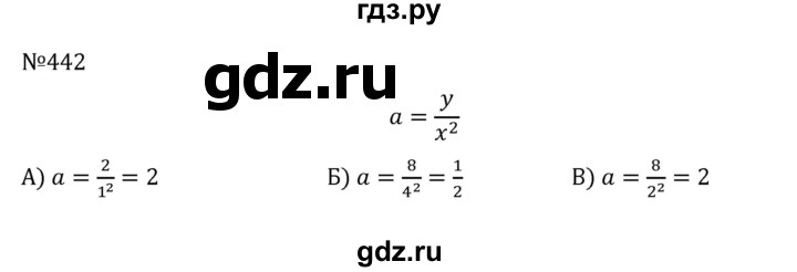 ГДЗ по алгебре 8 класс  Никольский   номер - 442, Решебник к учебнику 2022