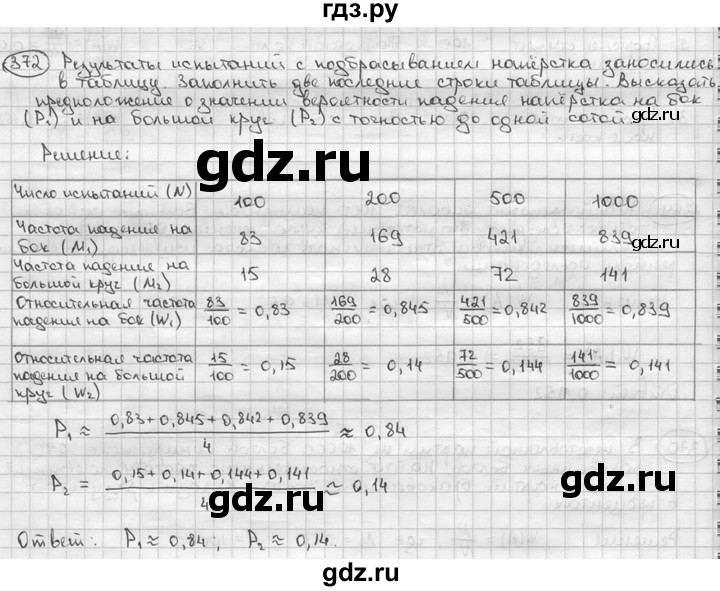ГДЗ по алгебре 9 класс  Алимов   номер - 372, решебник