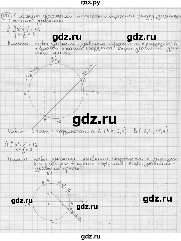 ГДЗ по алгебре 9 класс  Алимов   номер - 473, решебник