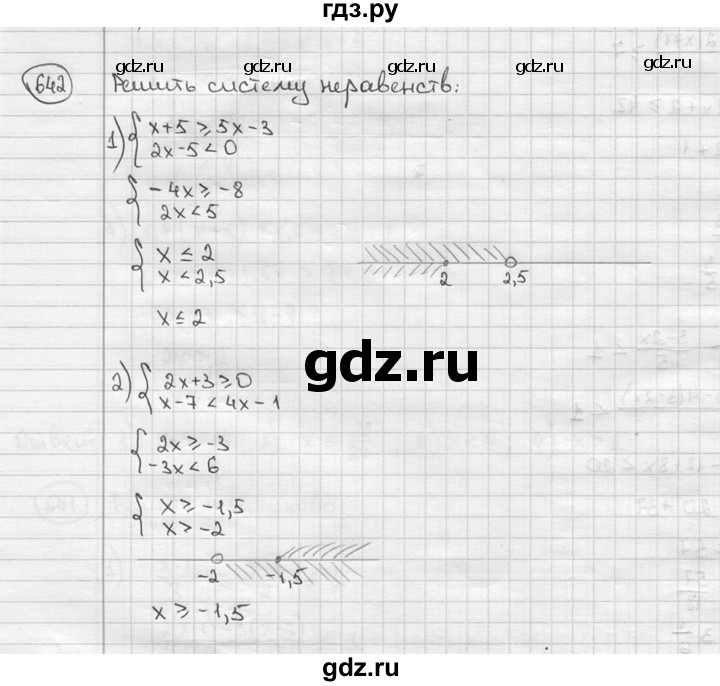 ГДЗ по алгебре 9 класс  Алимов   номер - 642, решебник