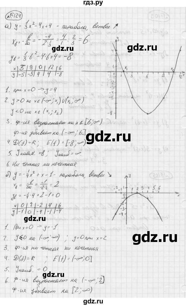 Готовое домашнее задание номер. Алгебра 9 класс Макарычев учебник номер 124. Алгебра 9 класс Макарычев 123. Алгебра девятый класс номер 124. Гдз Алгебра 9 класс Макарычев номер 9.