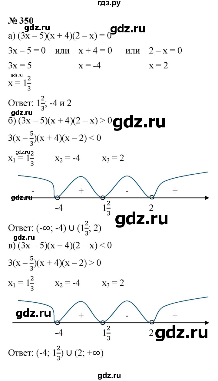 ГДЗ по алгебре 9 класс  Макарычев  Базовый уровень задание - 350, Решебник к учебнику 2024