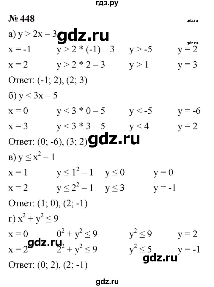 ГДЗ по алгебре 9 класс  Макарычев  Базовый уровень задание - 448, Решебник к учебнику 2024