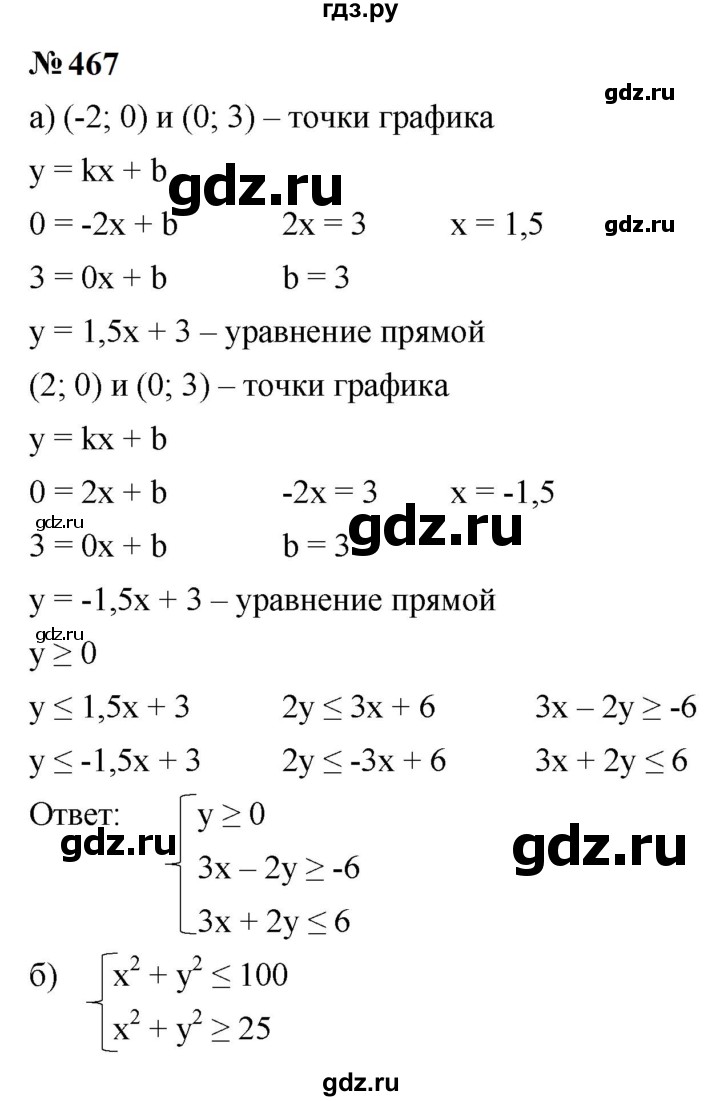 ГДЗ по алгебре 9 класс  Макарычев  Базовый уровень задание - 467, Решебник к учебнику 2024