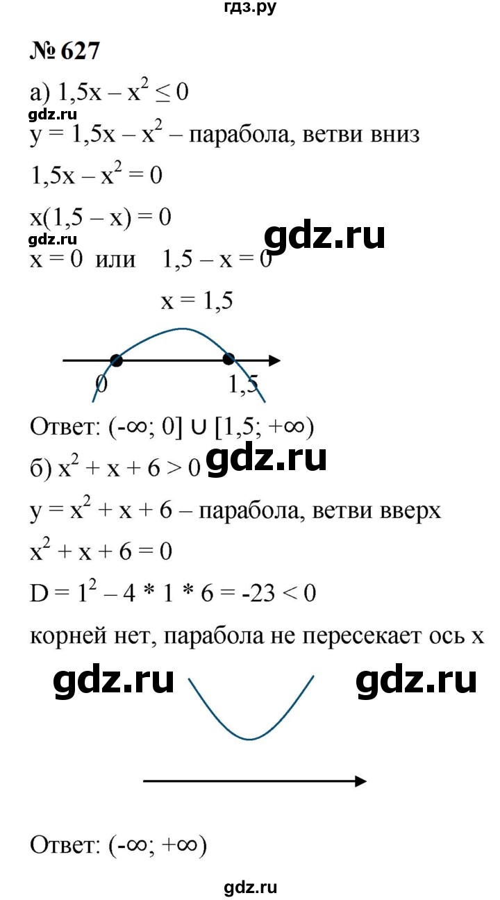 ГДЗ по алгебре 9 класс  Макарычев  Базовый уровень задание - 627, Решебник к учебнику 2024