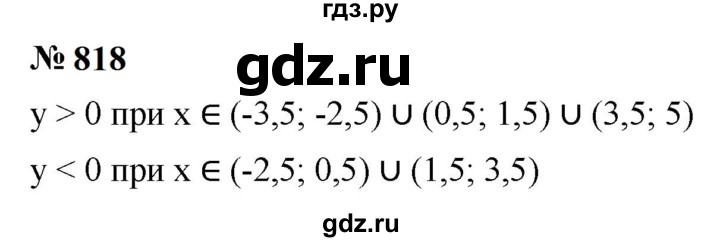 ГДЗ по алгебре 9 класс  Макарычев  Базовый уровень задание - 818, Решебник к учебнику 2024